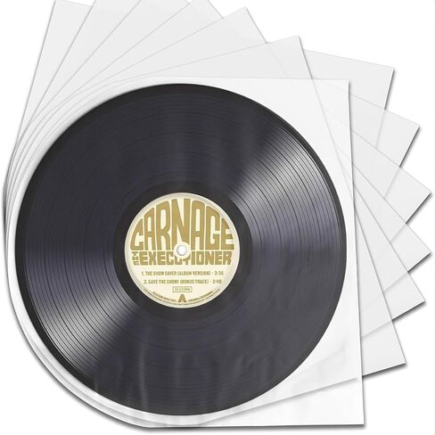 50PCS 12" Anti-static Vinyl Record Inner Sleeves,Protective Clear Plastic Storage Bags for Vinyl Record Anti-dust Anti-scratches Protector in Saudi Arabia