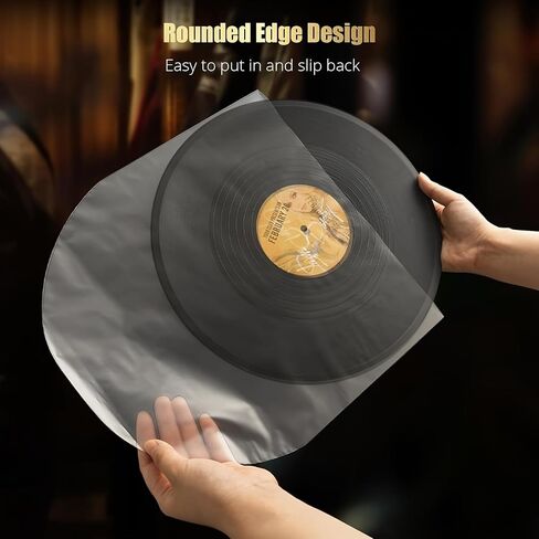 50PCS 12" Anti-static Vinyl Record Inner Sleeves,Protective Clear Plastic Storage Bags for Vinyl Record Anti-dust Anti-scratches Protector in Saudi Arabia