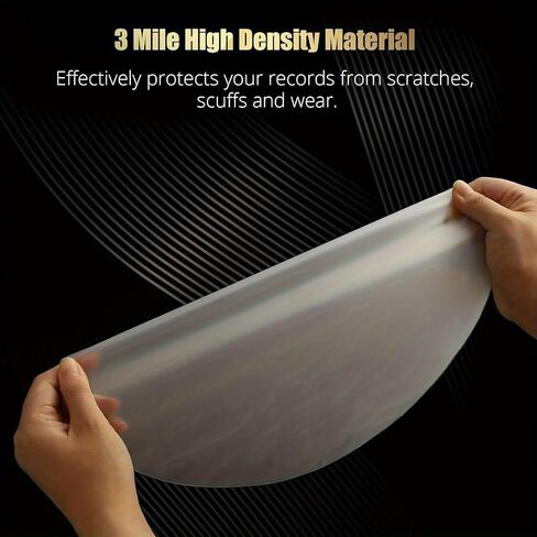 50PCS 12" Anti-static Vinyl Record Inner Sleeves,Protective Clear Plastic Storage Bags for Vinyl Record Anti-dust Anti-scratches Protector in Saudi Arabia