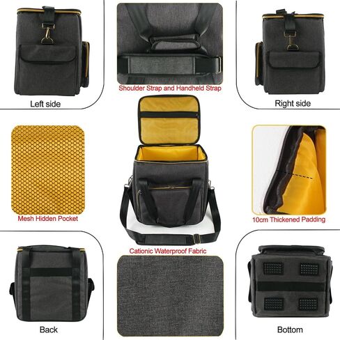 Drfeify Record Carrying Bag, Holds Up to 10 Records, Portable Storage Bag for 7in 10in 12in, for DJs, Collectors, and Music Enthusiasts in Saudi Arabia