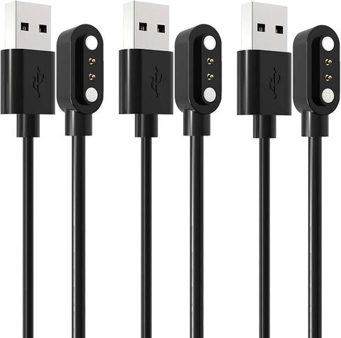[3PACK] Smart Watch Charger Magnetic USB Charging Cable 3.3FT for Letsfit Willful YAMAY SW023 ID205L SW021 ID205U ID205S SW025 Uwatch 3S 3 2 2S in Saudi Arabia