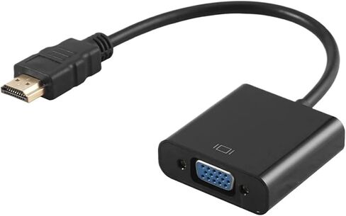 HD 1080P HDMI-Compatible to V/GA Adapter Digital Analog Male to Famale Cord Converter for PC Tablet(Black) in Saudi Arabia