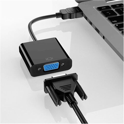 HD 1080P HDMI-Compatible to V/GA Adapter Digital Analog Male to Famale Cord Converter for PC Tablet(Black) in Saudi Arabia
