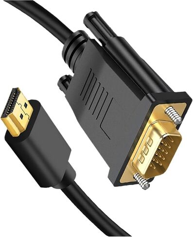 24K Plated HDMI to V/GA Adapter Connecto Line Converter Cord 10M FHD 1920 * 1080P for Desktop PC TV M>oni>tor Projector(5m) in Saudi Arabia