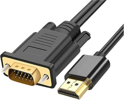 24K Plated HDMI to V/GA Adapter Connecto Line Converter Cord 10M FHD 1920 * 1080P for Desktop PC TV M>oni>tor Projector(5m) in Saudi Arabia