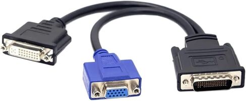 DMS 59Pin Male to 2 HDMI V/GA DVI DP Female Y Splitter Extension Cord Adapter for Graphics Card Computer TV PC M>oni>tor Projector(DMS 59Pin-2 HDMI) in Saudi Arabia