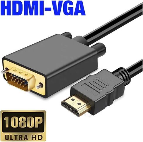 HDMI Input to V/GA Output Converter Plated pl-UG Adapter Cord 1080P for PC P;S/4 P;S/5 Switch TV Box Long Video Cord in Saudi Arabia