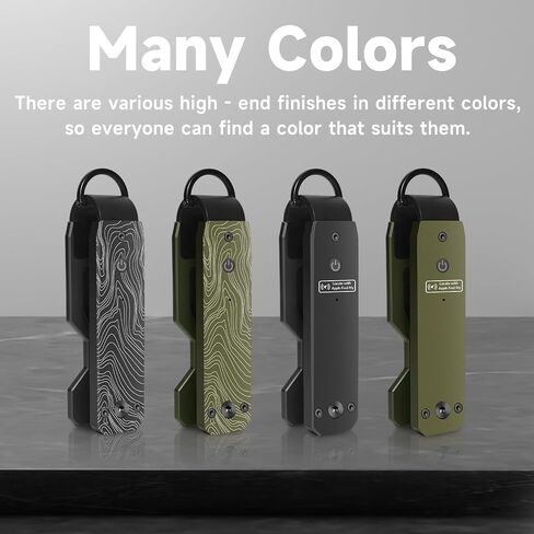 Keychain, Works with Apple Find My (iOS Only), Minimalist Metal Compact Key Organizer, Car Key Chains with GPS Tracker, Key Finder, Key Holder for Keychain, Up to 5 Keys, Striped Black in Saudi Arabia