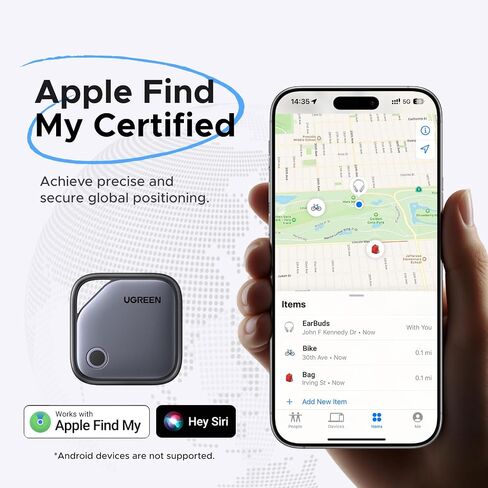 UGREEN FineTrack (iOS Only) Air Tracker Tags 4 Pack Bundle with Wallet Tracker Card Compatible with Apple Find My in Saudi Arabia