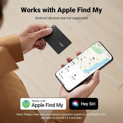 UGREEN FineTrack (iOS Only) Air Tracker Tags 4 Pack Bundle with Wallet Tracker Card Compatible with Apple Find My in Saudi Arabia