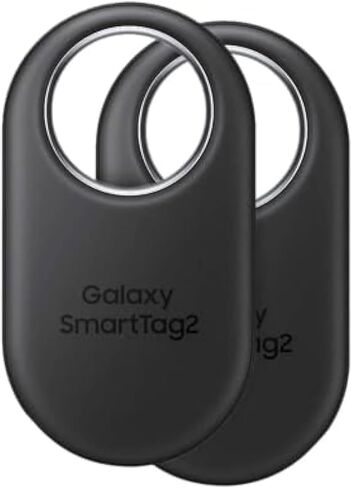سامسونج SmartTag2 (2023) بلوتوث + UWB، IP67 مقاوم للماء والغبار، يمكن العثور عليه عبر التطبيق، عمر بطارية 1.5 عام (عبوتان) - أسود (متجدد) in Saudi Arabia