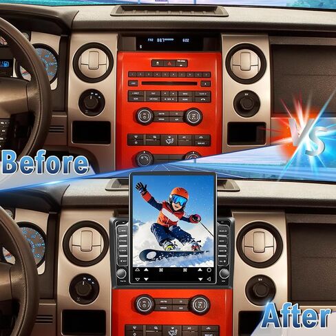 راديو ستيريو للسيارة Android 14 Double Din لسيارة Ford F150 F-150 2009-2014، راديو سيارة بشاشة لمس 9.7 بوصات مع تشغيل لاسلكي Android Auto GPS WiFi Bluetooth RDS DSP SWC كاميرا احتياطية in Saudi Arabia