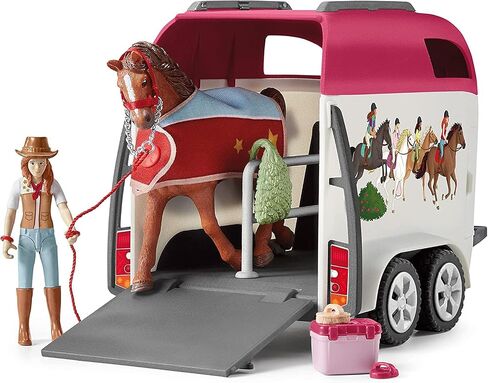 Schleich Horse Club, Horse Toys for Girls and Boys, Camping Trip with Camper Playset in Saudi Arabia