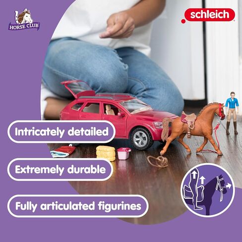 Schleich Horse Club, Horse Toys for Girls and Boys, Camping Trip with Camper Playset in Saudi Arabia