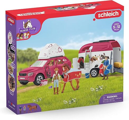 Schleich Horse Club, Horse Toys for Girls and Boys, Camping Trip with Camper Playset in Saudi Arabia