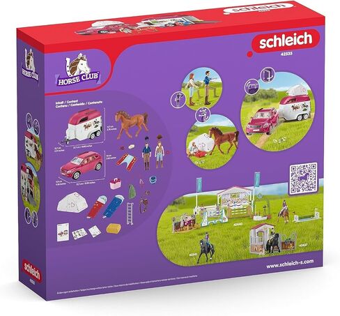 Schleich Horse Club, Horse Toys for Girls and Boys, Camping Trip with Camper Playset in Saudi Arabia