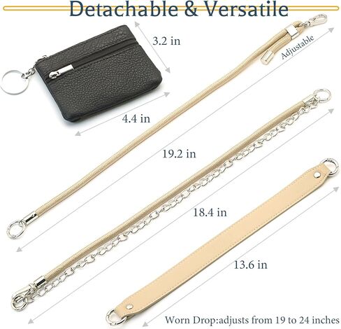 Clip and Go Strap for Phone with Wallet Crossbody – Bling Crystal Phone Strap Crossbody with Pouch for All Phones, Redefining Phone Lanyard Crossbody Fashion for Hands-Free Style (Silver White) in Kuwait