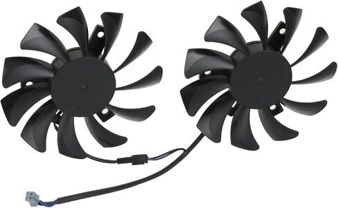1 Pair PC Graphics Card 2-Pin Replacement Fans GPU Cooling Fan Compatible with MSI GTX 1050/1050 Ti Graphics Card in Saudi Arabia