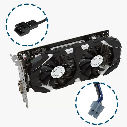 1 Pair PC Graphics Card 2-Pin Replacement Fans GPU Cooling Fan Compatible with MSI GTX 1050/1050 Ti Graphics Card in Saudi Arabia