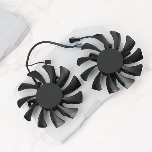 1 Pair PC Graphics Card 2-Pin Replacement Fans GPU Cooling Fan Compatible with MSI GTX 1050/1050 Ti Graphics Card in Saudi Arabia