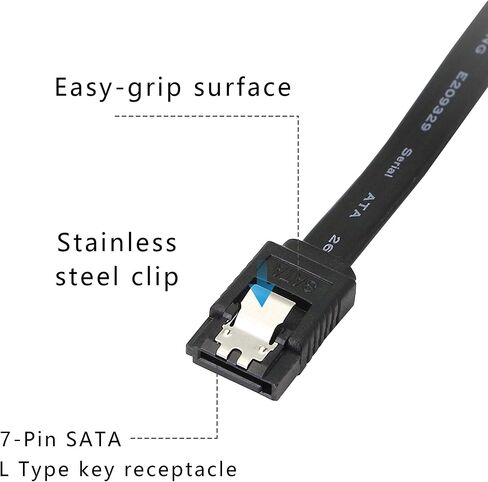 6G 2-in-1 SATA Data Power Extension Cable LP4 IDE 4 pin to SATA 15 Pin Female with Serial ATA III 7 Pin Female for HDD, SSD, Optical Drives, DVD Burners, PCI Cards etc - 19.7in (2 Pack) in Saudi Arabia