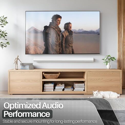 TNP Soundbar Wall Mount for Sonos Arc Ultra and Sonos Arc - Hanging Mounting Bracket for Sound Bar Under TV Installation with Hidden Floating Style Design, Hardware Kit Included, White in Saudi Arabia