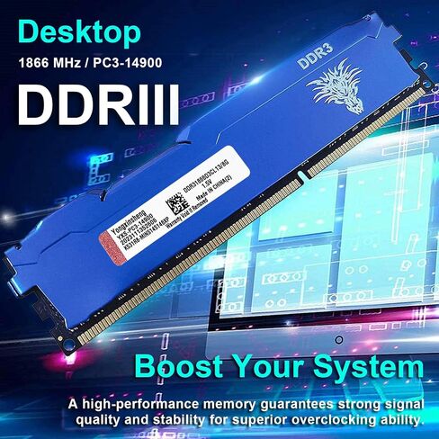 Yongxinsheng DDR3 4GB Desktop RAM 1600MHz PC3-12800 UDIMM Non-ECC Unbuffered 1.5V 2Rx8 Dual Rank 240 Pin CL11 PC Computer Memory Upgrade Module (Black) in Saudi Arabia