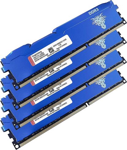 Yongxinsheng DDR3 4GB Desktop RAM 1600MHz PC3-12800 UDIMM Non-ECC Unbuffered 1.5V 2Rx8 Dual Rank 240 Pin CL11 PC Computer Memory Upgrade Module (Black) in Saudi Arabia