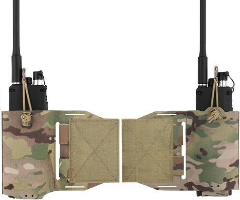 2 Pcs Tactical Cummerbund Radio Pouch Magazine Holder Carrier Front Hook & Loop Quick Release in Saudi Arabia