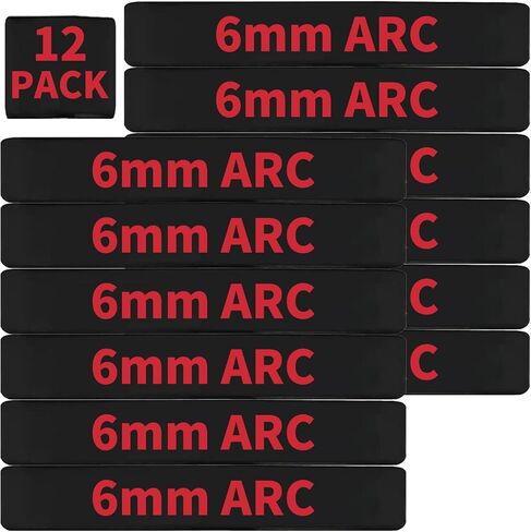 12 Pack Miaozhun 6mm ARC Magazine Marking Bands 6mm ARC Magazine Ammo Caliber Identification Bands (Black-Red) in Saudi Arabia