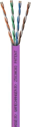 Paige GameChanger Cat6 Cable, 258300304, 22AWG, UTP, Solid, CMP FT6, 1000ft Box, Black in Saudi Arabia