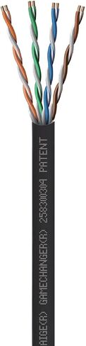 كابل Paige GameChanger Cat6، 258300304، 22AWG، UTP، صلب، CMP FT6، صندوق 1000 قدم، أسود in Saudi Arabia
