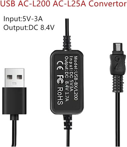 محول كابل USB AC-L200 الإدخال: USB 5V 3A الخرج: 8.4V 1.5A in Saudi Arabia