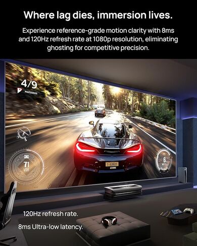 جهاز عرض AWOL Vision LTV-3500 Pro UST ثلاثي الليزر ونظام صوت ThunderBeat 4.2.2 للمسرح المنزلي اللاسلكي بالكامل in Kuwait