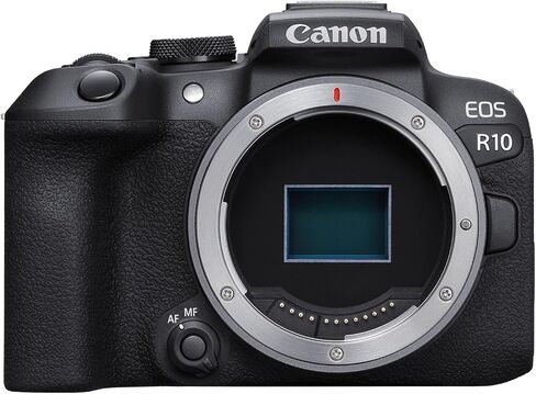 Canon EOS R10 Mirrorless Camera with Canon EF 50mm f/1.8 STM Lens + 64 GB Memory + LED Light + Camera Case + Mount Adapter for Canon R + More (24pc Bundle) (Renewed) in Saudi Arabia
