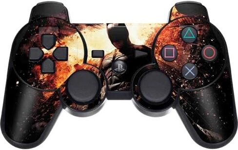 ملصق Skinit المخصص للألعاب متوافق مع وحدة التحكم اللاسلكية PS3 Dual Shock - تصميم Warner Bros The Dark Knight Rises المرخص رسميًا in Saudi Arabia