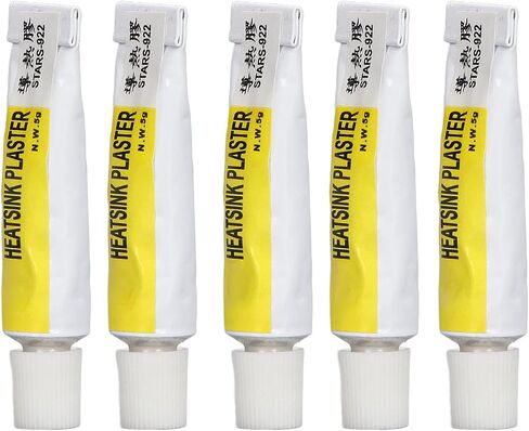 ciciglow Insulated Thermal Silicone Grease for 3D Printer, Good Adhesion Thermal Paste for CPU, 5 Tubes of White Paste, 25g Total, Suitable for LEDs and Electronics in Saudi Arabia