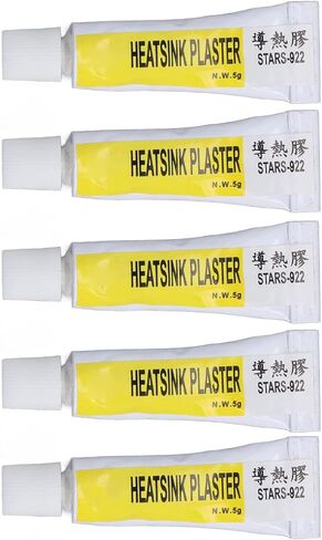 ciciglow Insulated Thermal Silicone Grease for 3D Printer, Good Adhesion Thermal Paste for CPU, 5 Tubes of White Paste, 25g Total, Suitable for LEDs and Electronics in Saudi Arabia