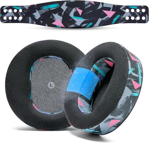 WC Mod Kit Maxwell - Cooling Gel Earpads + Silicone Headband for Audeze Maxwell for Xbox & PS5 by Wicked Cushions | Enhanced Comfort, Cooling & Durability | Black in Saudi Arabia