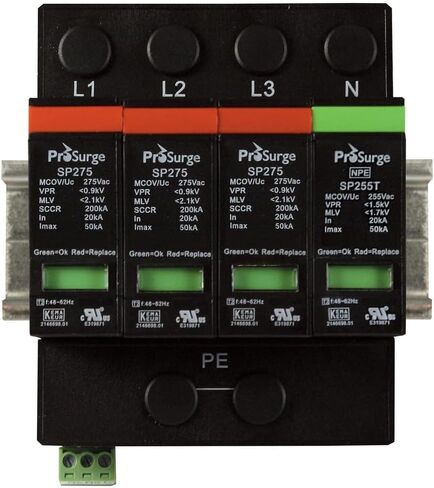 3 Phase Surge Protector, 415/240V AC, WYE, 4 Wire Plus Ground in Saudi Arabia