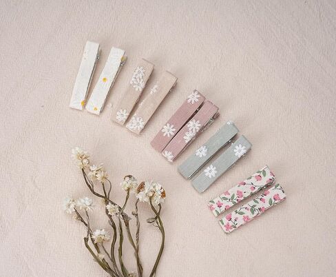 FANCY CLOUDS Hair Clips for Girls Women Toddler Baby,Assorted 20Pcs Flower Fabric Fully Lined Small Alligator Clips Hair Accessories for Teens Child Kids Gifts in Saudi Arabia