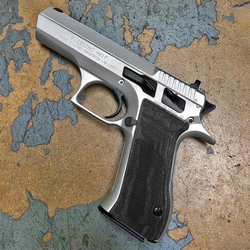 Cool Hand Wood Grips for Jericho 941 F/FB, Magnum Research's Desert Eagle, Checker Diamond Cut in Saudi Arabia