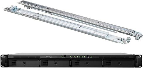 خادم Synology RackStation RS819 NAS مع وحدة المعالجة المركزية RTD1296 بسرعة 1.4 جيجا هرتز، وذاكرة 2 جيجا بايت، وتخزين SSD سعة 8 تيرابايت، ومنفذي LAN x1 جيجا بايت، وحزمة نظام تشغيل DSM مع مجموعة السكك الحديدية in Saudi Arabia