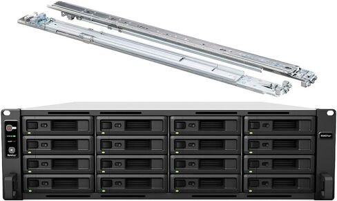 Synology RackStation RS4021xs+ NAS Server with Xeon 2.1GHz CPU, 64GB Memory, 192TB HDD Storage, 2 x 10GbE LAN Ports, DSM Operating System Bundle with Rail kit in Saudi Arabia