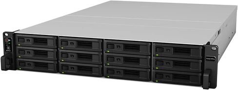خادم Synology RackStation RS3621RPxs NAS مع وحدة المعالجة المركزية Xeon بسرعة 2.2 جيجا هرتز، وذاكرة 64 جيجا بايت، وتخزين SSD سعة 12 تيرابايت، و4 منافذ LAN بسرعة 1 جيجابت، وطاقة زائدة، وحزمة نظام تشغيل DSM مع مجموعة السكك الحديدية in Saudi Arabia