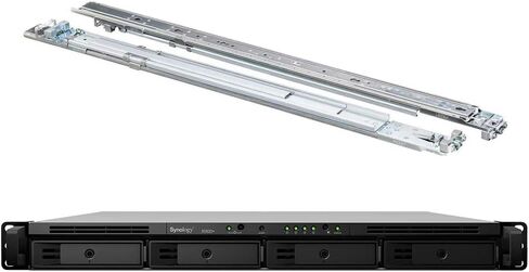 Synology RackStation RS820+ حزمة خادم NAS مدمجة على حامل مع مجموعة السكك الحديدية، Intel Atom C3538 رباعي النواة، ذاكرة وصول عشوائي DDR4 سعة 18 جيجابايت، محرك أقراص SATA HDD سعة 32 تيرابايت، برنامج Synology DSM in Saudi Arabia