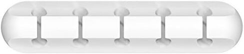 Desk Cable Organizer Clips - 5-Slot Holder with Grip Base, 4.5" for Office Setup Black in Saudi Arabia