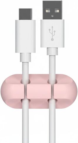 2 Pack Cable Clips, Phone Cord Holder for Nightstand, Under Desk Cable, Canisflax Adhesive Wire Charging Cord Organizer Keepers Holder for Home Office Car Wall Desktop in Saudi Arabia