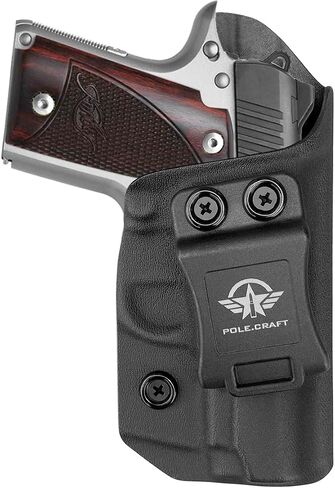 POLE.CRAFT IWB Kydex الحافظة لمسدس Kimber Micro 9mm - داخل حزام الخصر المخفي - Adj. عدم القدرة على الاحتفاظ - زر الغطاء المغناطيسي - عدم التآكل - عدم وجود اهتزاز in Saudi Arabia