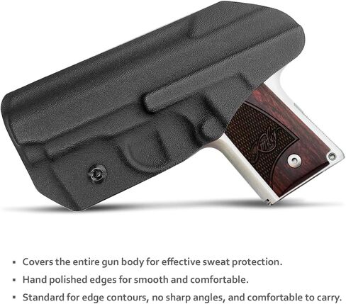 POLE.CRAFT IWB Kydex الحافظة لمسدس Kimber Micro 9mm - داخل حزام الخصر المخفي - Adj. عدم القدرة على الاحتفاظ - زر الغطاء المغناطيسي - عدم التآكل - عدم وجود اهتزاز in Saudi Arabia